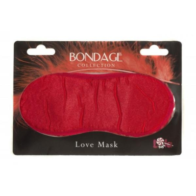 Маска на глаза красная закрытая Love Mask "Lola" Интим Хаус