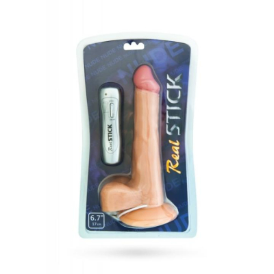 Вибратор "Real Stick" Nude 17 см Интим Хаус