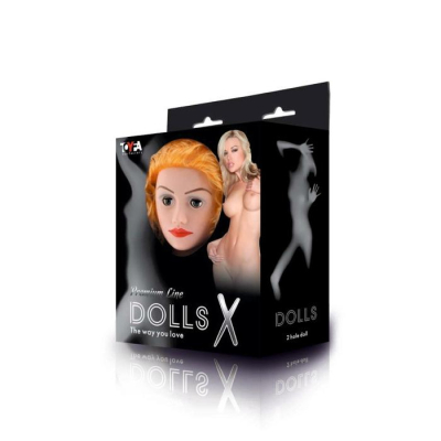 Секс-Кукла блондинка с 3D лицом "Dolls X" большая Интим Хаус