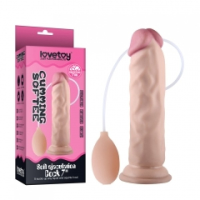 Кончающий фаллоимитатор "Love Toy" Soft Ejaculation без мошонки телесный Интим Хаус