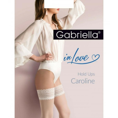 Чулки Gabriella Caroline белые. Интим Хаус