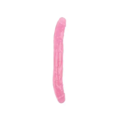 Фаллоимитатор двухконцовый с акцентом на точку G "Dildo pink" Интим Хаус