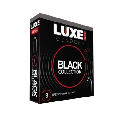 Презервативы черного цвета "Luxe" Royal Black, 3 шт Интим Хаус