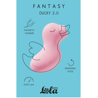 Вибратор уточка "Fantasy" Ducky 2.0 розовый вакуумный Интим Хаус