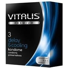 Презервативы продлевающие с охлаждающим эффектом "Vitalis" Delay & cooling Интим Хаус