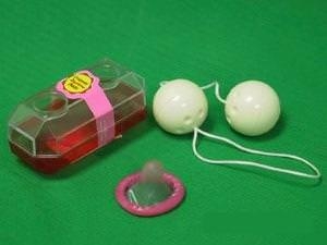 Вагинальные шарики "Vibratone balls" пластиковые двойные