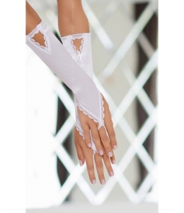 Перчатки белые «Soft Line» с открытыми пальчиками