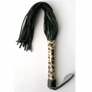 Плеть «NOTABU» с леопардовой ручкой и тонкими хвостами