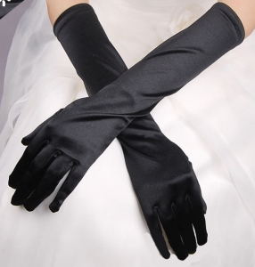 Длинные черные перчатки «Feiying»