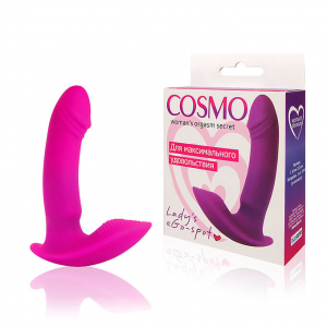 Вибратор "Cosmo" фиолетовый, силикон, реалистичная головка, мини