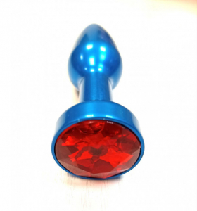 Бирюзовая пробка "SexDriems" с красным кристаллом
