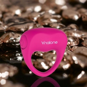 Эрекционное кольцо с вибрацией "Nalone" розовое