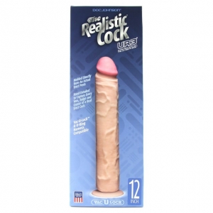 Длинный нежный фаллоимитатор "Realistic Cock" 12" Vac-U-Lock без мошонки