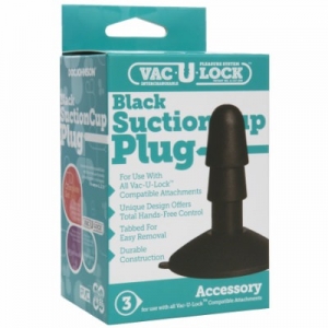 Плаг для страпона черный "Vac-U-Lock" Suction Cup Plug — Black.