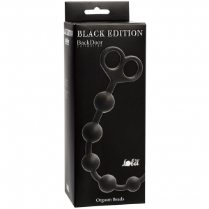 Цепочка анальная "Black Edition" с петелькой для пальцев
