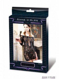 Декольтированное сетевое ажурное платье "Anne de Ales"