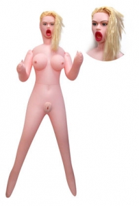 Кукла для мужчин с вибрацией "EroWoman" Диана с тремя отверстиями.