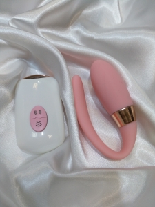 Вибратор "Dibe" с 7 режимами - розовая секс-игрушка для двоих