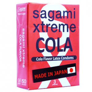 Презервативы с ароматом и вкусом Колы «Sagami» Cola