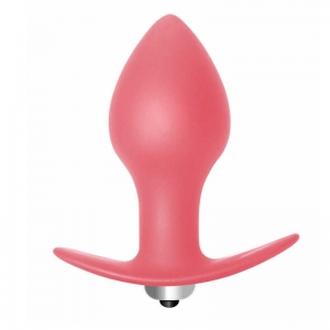 Пробка "Bulb Anal Plug Pink" розовая с вибрацией