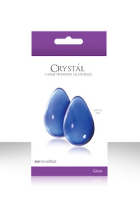 Гипоалергенные вагинальные шарики стеклянные «Crystal» каплевидной формы
