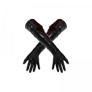 Латексные черные перчатки "LatexAs" чёрные, размер XL