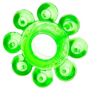 Просьтое эрекционное кольцо "Toyfa" зеленое