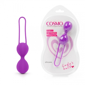 Вагинальные шарики "Cosmo" двойные фиолетовые