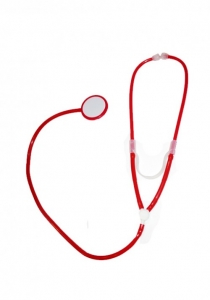 Фонендоскоп сувенирный красный для костюма медсестры