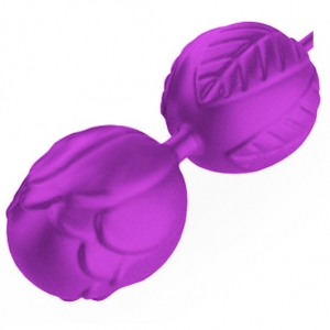 Вагинальные шарики из силикона "Сиреневый Цветок" двойные 