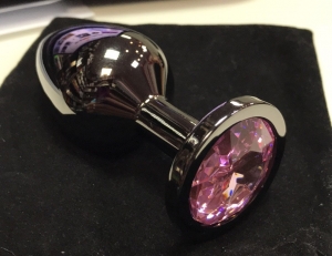 Пробка "Ювелир" металлическая , светло- розовый кристалл размер М