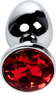 Пробка "Ювелир" металлическая с красным кристаллом размер s