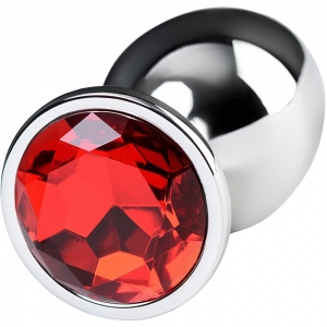 Пробка "Ювелир" металлическая с красным кристаллом размер M
