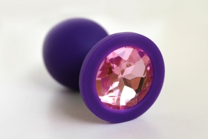 Пробка "Ювелир" силиконовая, розовый кристалл размер м