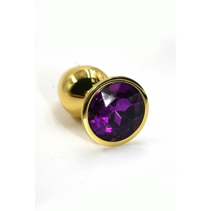 Пробка "Ювелир" металл золото с фиолетовым кристаллом
