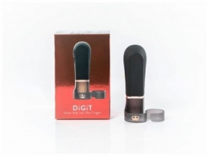 Стильный мощный вибратор черный на пальчик "DiGiT" 