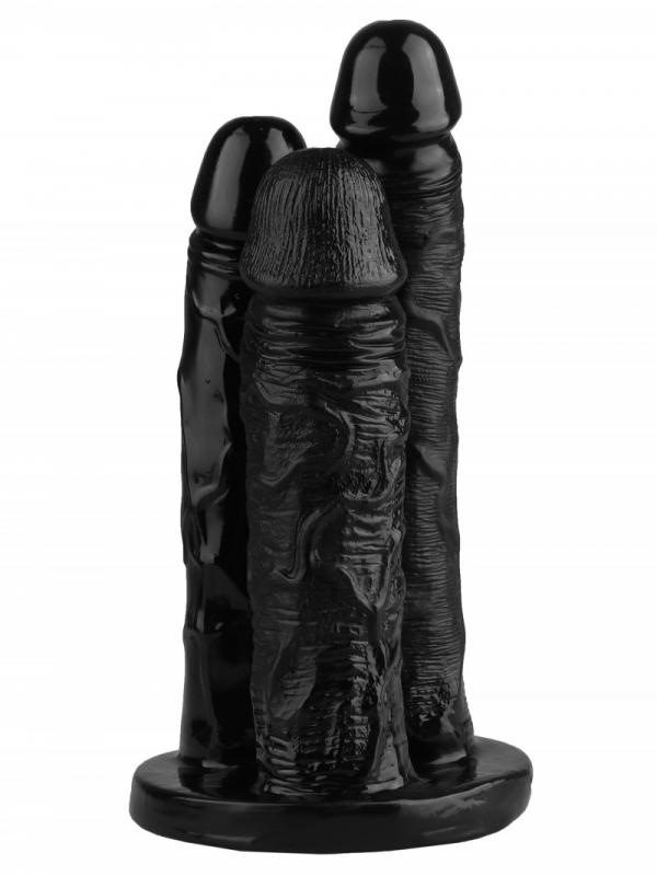 Фаллоимитатор для женщин на присоске, большой, реалистичный, резиновый дилдо, черный, 22 см