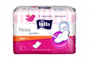Прокладки "Bella" Nova комфорт 10 шт розовая