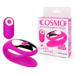 Вибратор для пар с беспроводном пультом розовый "Cosmo" 