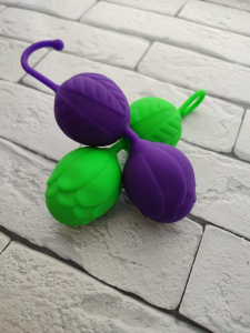 Вагинальные шарики "Фиолетовый Цветок" двойные со смещенным центром тяжести 