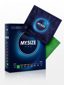 Самые узкие презервативы "MySize" диаметром 47 мм