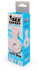 Кольцо с клиторальным стимулятором с пупырышками "Sex Expert" Без вибрации