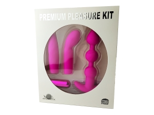  Секс-набор елочка, две насадки  и вибро пуля "Aphrodisia" Premium Pleasure Kit розовый