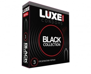 Презервативы черного цвета "Luxe" Royal Black, 3 шт