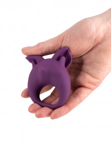 Эрекционное кольцо Котик "Mi Mi" перезаряжаемое фиолетовое