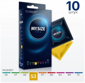 Презервативы "My Size" не стандартная ширина 53 мм, 10 шт