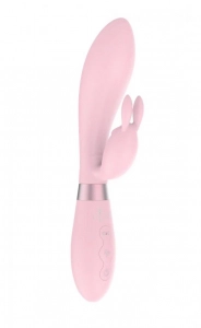 Вибратор "InDeep" розовый с клиторальным стимулятором , перезаряжаемый