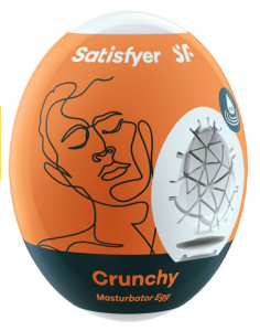 Мастурбатор "Satisfyer" Crunchy в форме яичка рельефное