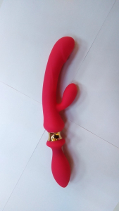 Вибратор "I-Moon" розовый с клиторальным стимулятором и вибрирующей ручкой