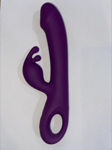 Вибратор фиолетовый с клиторальным отростком